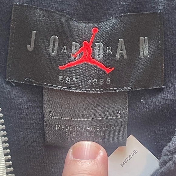 Nike Jordan NWT Essentials Full Zip Fleece Sherpa black jacket DV1583-010 - Picture 5 of 10